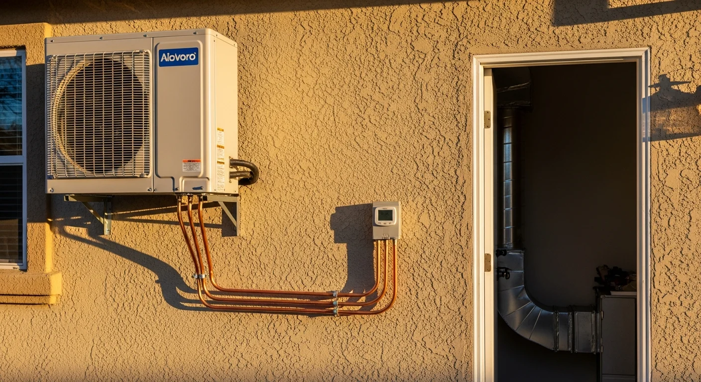Furnace heating system installation in home