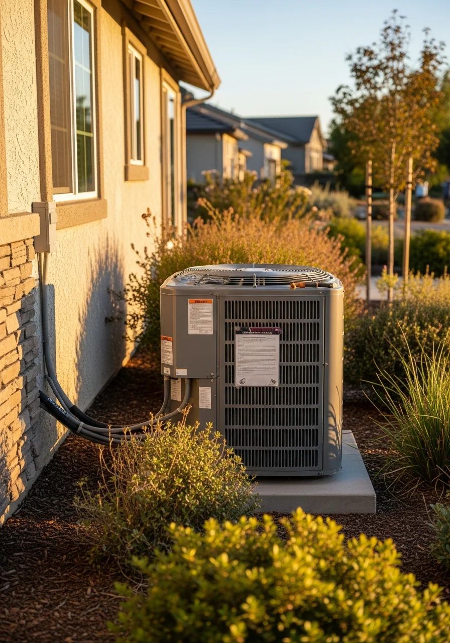 Modern HVAC technician servicing heating and cooling system in Citrus Heights home