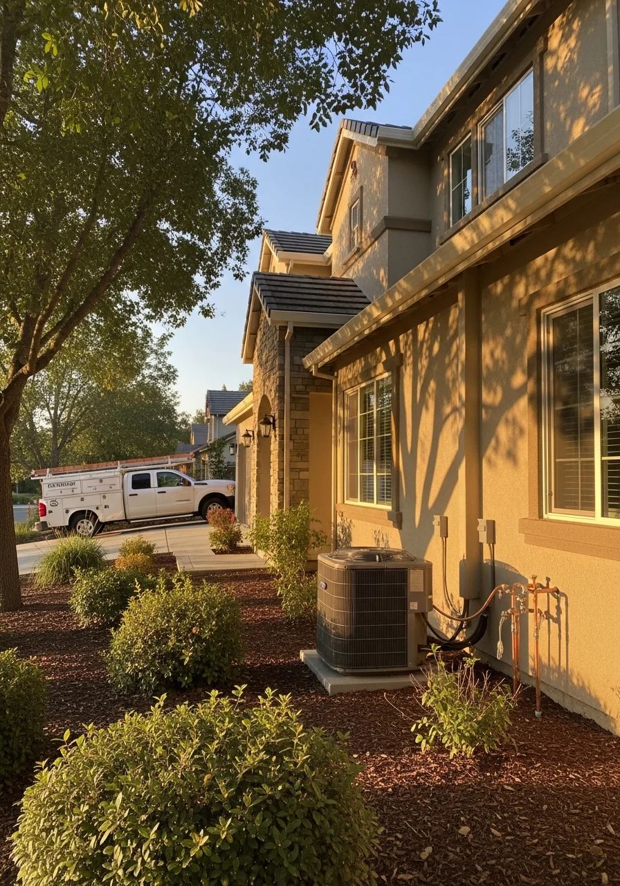 Modern El Dorado Hills home with professional HVAC maintenance service