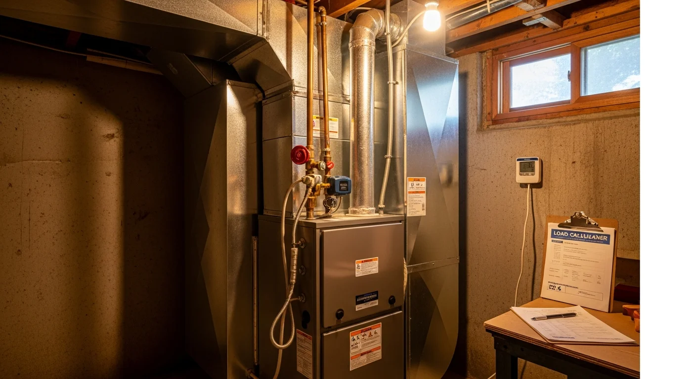 A newly installed residential furnace in a Rancho Cordova home utility closet, with clean venting connections and updated gas line fittings. The surrounding area is clear and the unit is properly positioned for airflow in a mid-century single-family home.